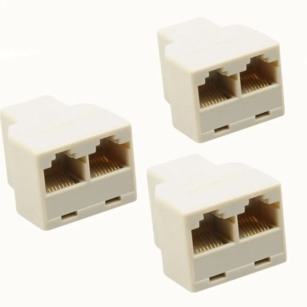 4pcs 1 to 2 Ethernet Splitter Adapter Extension Plug Plug and Play RJ45 Connector Splitter Dual Port Universal Network Extender