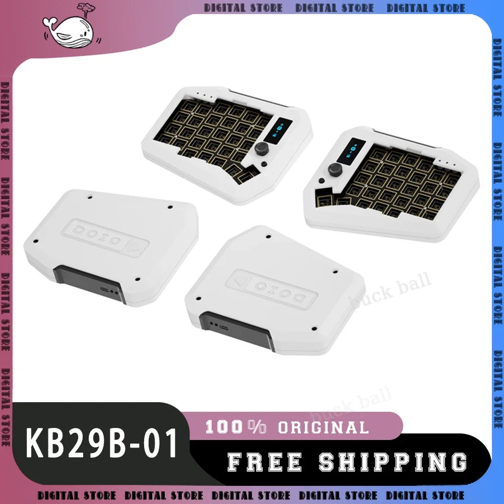 Doio Kb29b-01 Mechanical Keyboard Kit 2mode Bluetooth Wireless Keyboards Kit Aluminium Gasket Right Hot Swap Left Split Keyboard