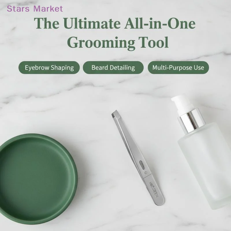 New Professional Stainless Steel Angled Eyebrow Tweezers For Eyebrow Beard Hair Removal Convenient And Compact