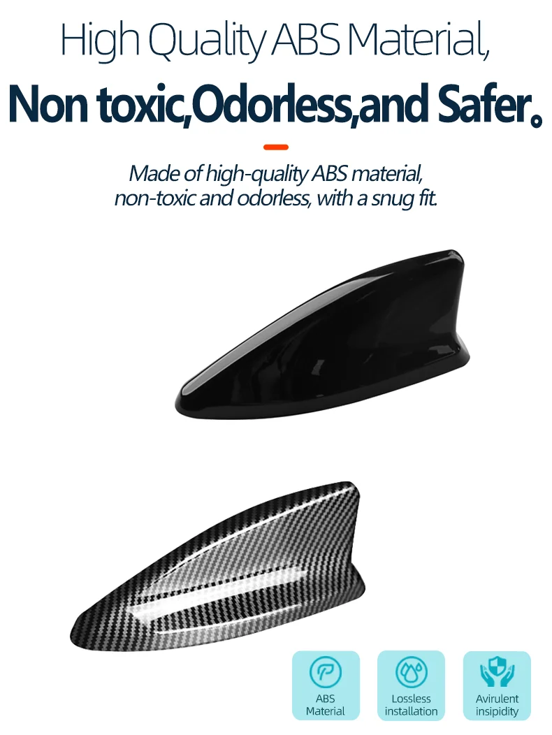 FÜR 2022 2023 2024 2025 11th CIVIC Shark Fin Antenne Dekorative Patch Schwarz Abdeckung Dach Antenne Abdeckung Dekorative Patch Abdeckung – Detail 6