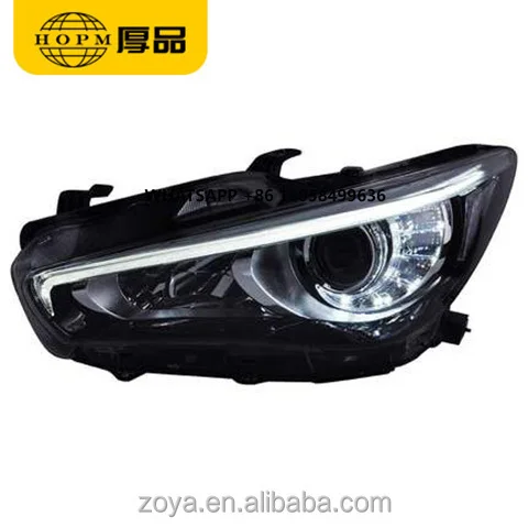 

Headlight Assembly High Configuration LED Daytime Running Light Lens Tuning Light for 15-18 Models Q50L