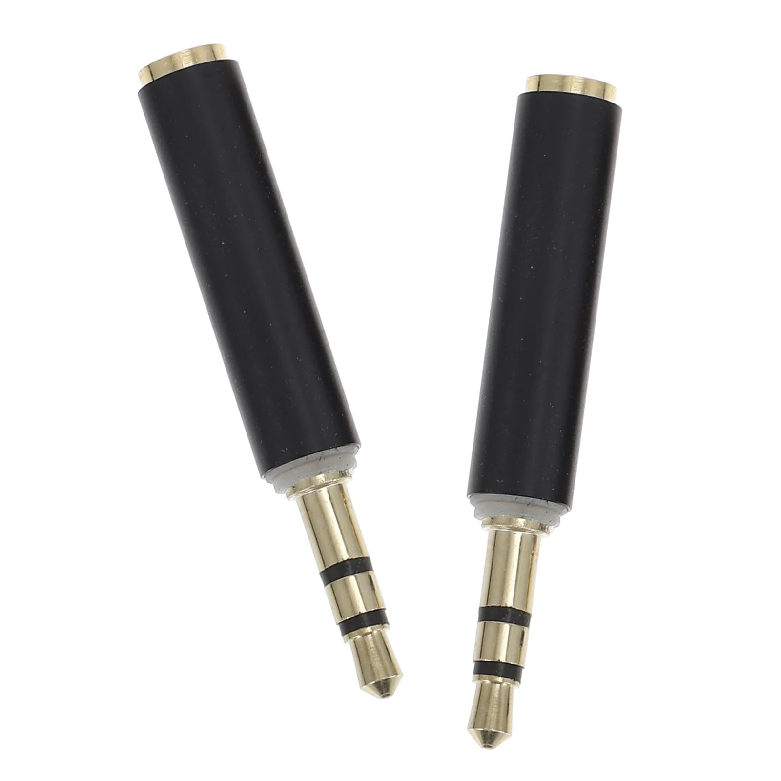 

2 Pcs Microphone Adapter Converter 35MM Audios Headset Plug Small Light Weight Corrosion Resistance Signal Loss Reduction Long