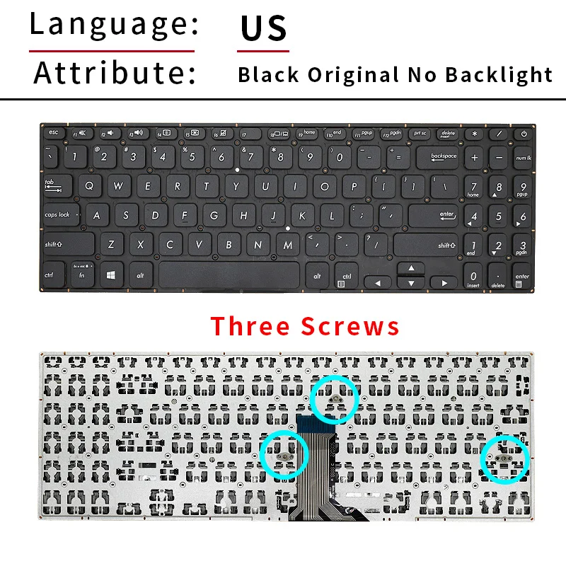 Imagem -04 - Teclado Retroiluminado Prata para Laptop Russo Eua ru Asus Vivobook S530 S15 S530u S530f S530uf S530fa X530fn X530m X530 S5300 Novo