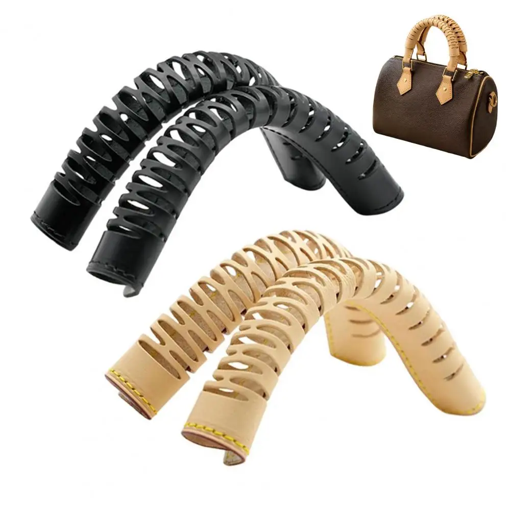 2Pcs/Set Soft Handbag Handle Leather Wrap Cover Stain Resistant Leather Purse Strap Cover Resistan Handle Protector Wrap Sleeve