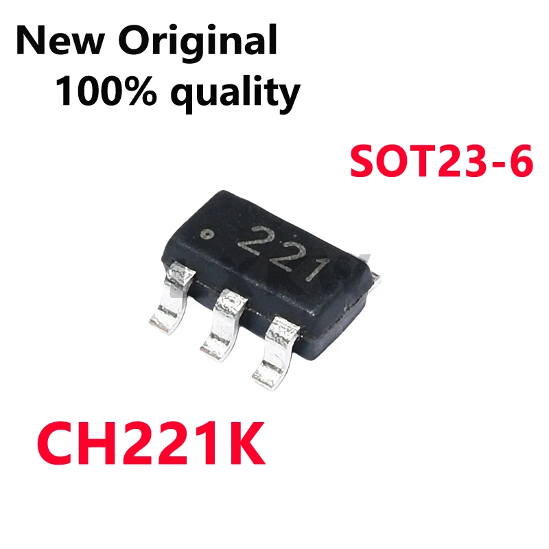 10/PCS New CH221K Screen printing 221 SOT23-6 Single-chip integrated USB PD communication fast charging protocol In Stock