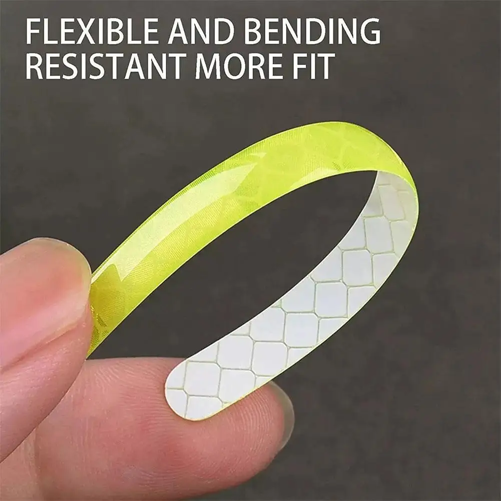 20Pcs Car Tire Rim Reflective Sticker Night Safety Warning Strip Motorcycle Bike Auto Wheel Hub Reflector Stickers Decals