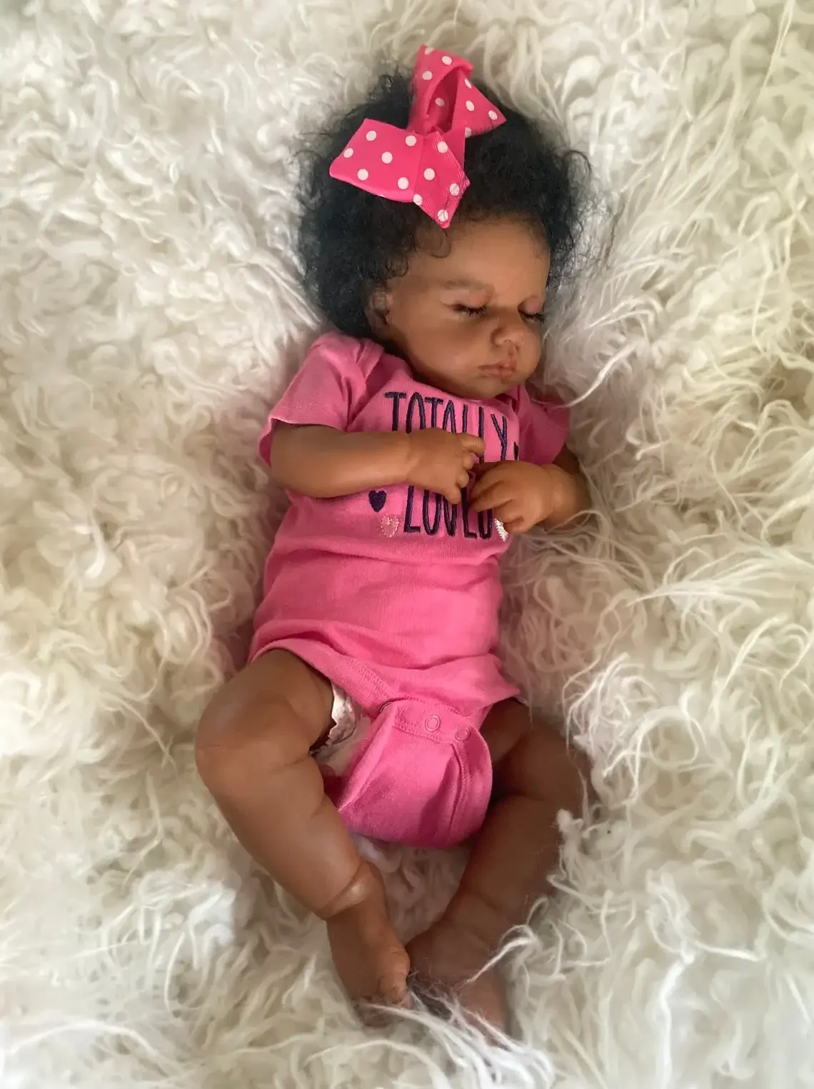 NPK Muñeca Reborn Loulou – Bebé realista piel en 3D - imagen 3