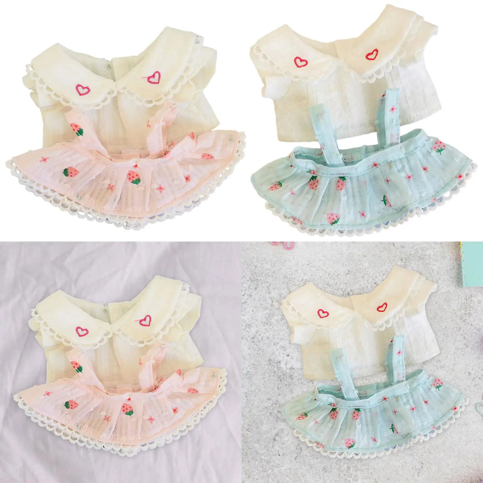 Roupas de boneca de pelúcia moda vestir-se dramatização fingir jogar vestido de boneca DIY