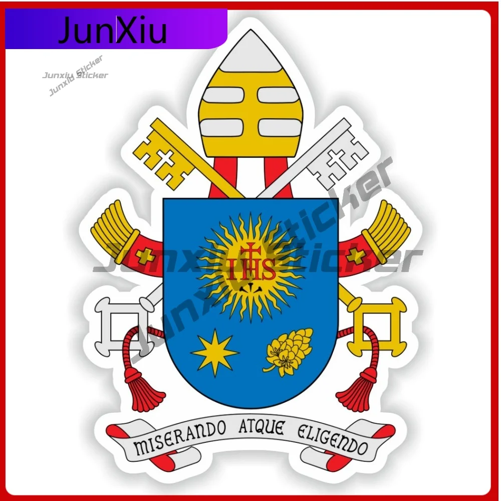 

Coat Of Arms Of Pope Francis Vatican Christianity Catholic Sticker Anti Scratch Decals Motorcycle Bike Bumper Custom Vinyl Decal