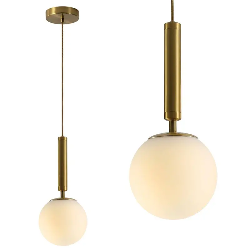 Fresh Glass Ball LED Pendant Lamp For Dining Room And Kitchen Decoration Nordic Modern Lighting Design