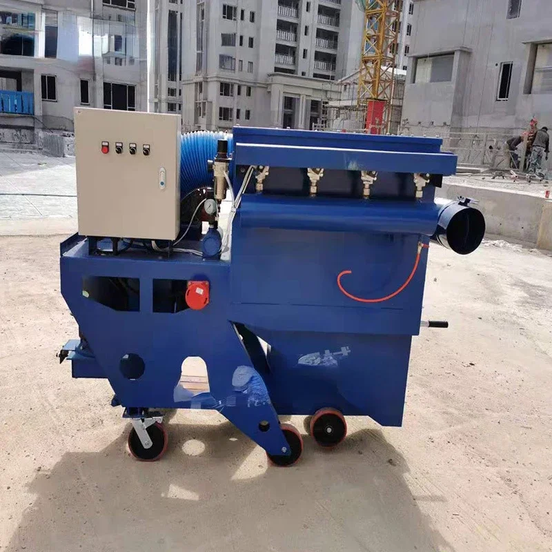 Steel plate rust removal shot blasting machine concrete pavement cleaning shot blasting machine small mobile type