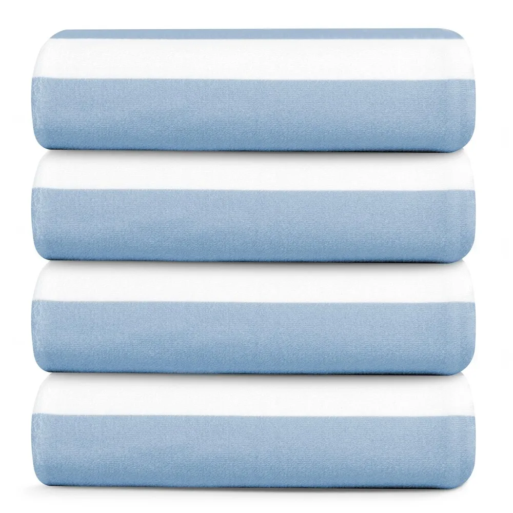 4 Pack Microfiber Beach Towels, 30 x 60 Inch Quick Dry Pool & Swim Bath Towels
