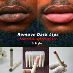 2022 African hot sale Natural Green Plant Pink Fresh Lightening Lip Cream Treatment to Remove Dark Lips of men and women