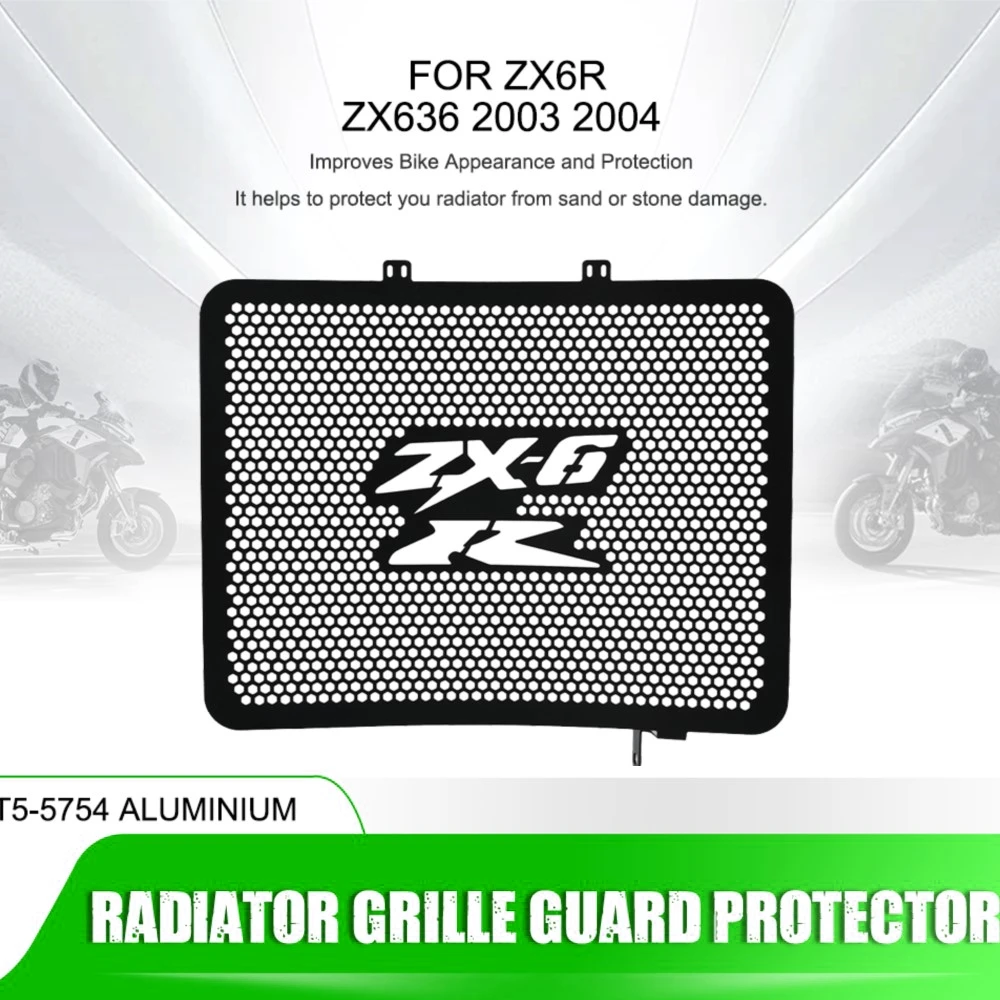 Radiator Grille Guard Cover Protector Fit FOR Kawasaki NINJA ZX6R ZX636 ZX-6R 2003 2004 Motorcycle Accessories