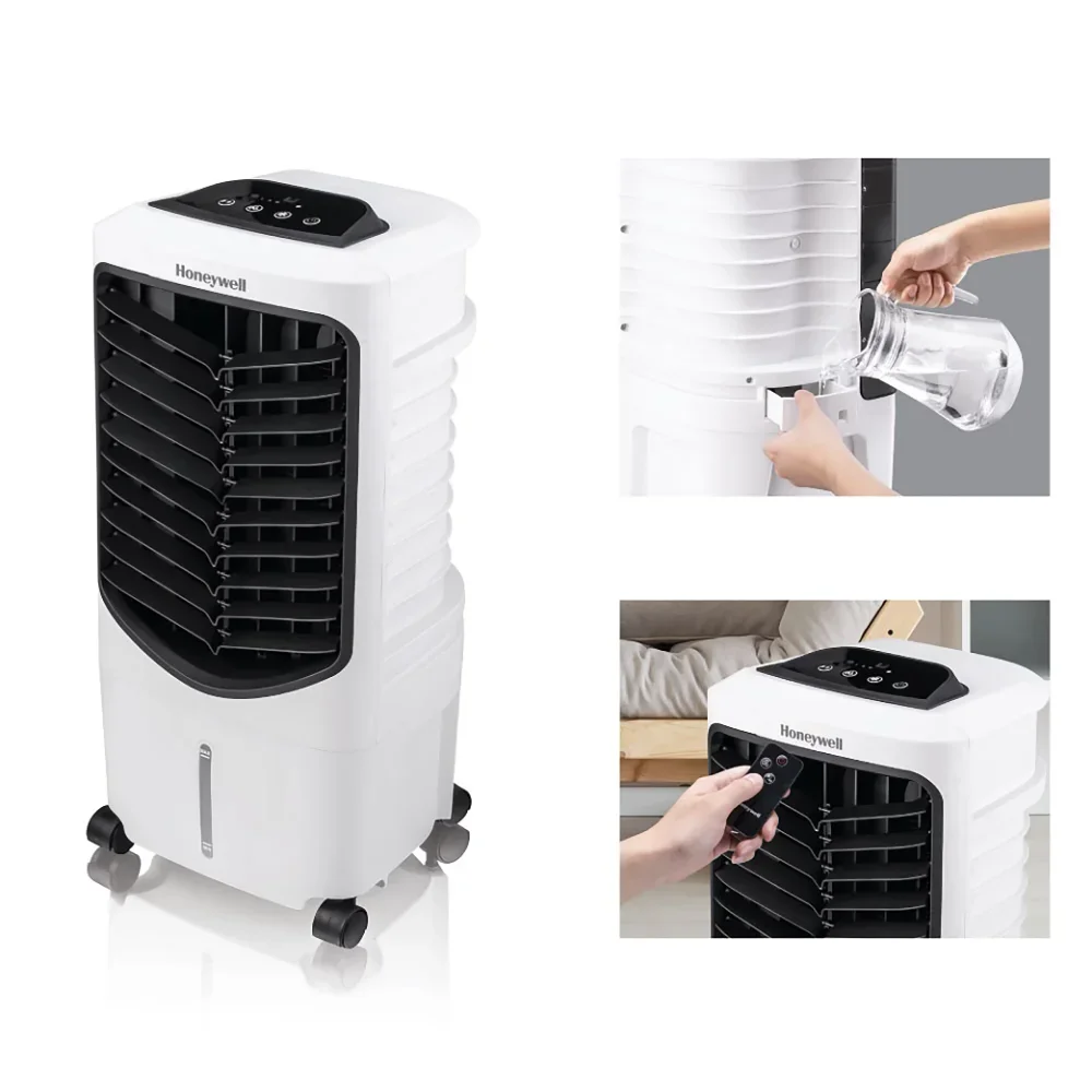 Honeywell Quiet, Low Energy, Compact Spot Fan & Humidifier, TC09PEU White Indoor Portable Evaporative Air Cooler