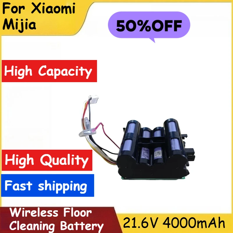 

Battery 21.6V 4000mAh for Xiaomi Mijia 2105 XS2105 B302CN and ShunZao 2105 H200 Wireless Floor Cleaning Machine High Quality