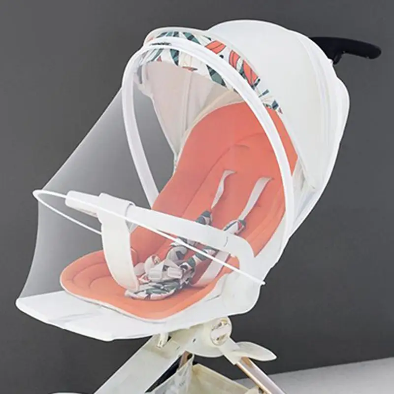 Baby Stroller Net Two-Way Zippers Foldable Protection Barrier Sun Shade For Playpen Camping Play Jogging Toddler Crib