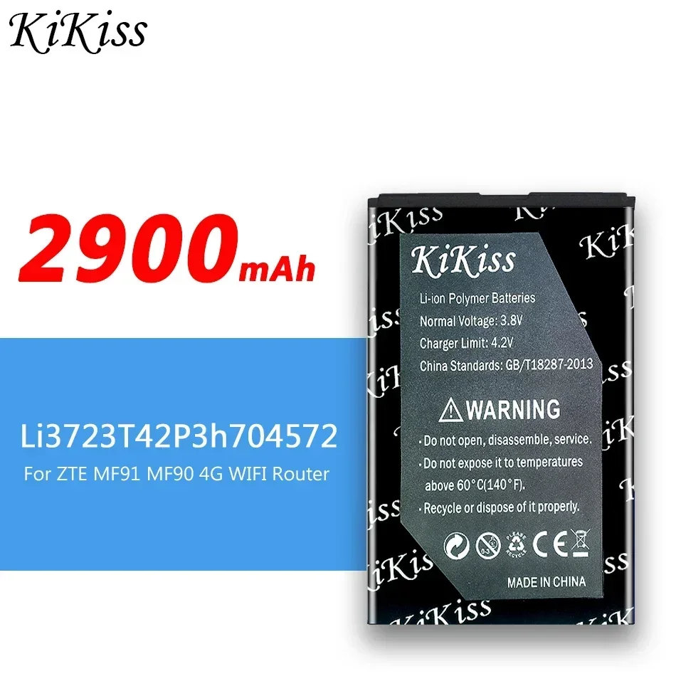 

High-Efficiency 2900mAh Long Lasting Li3723T42P3h704572 Wifi Router Battery For Zte MF91 MF90 4G Wifi Router