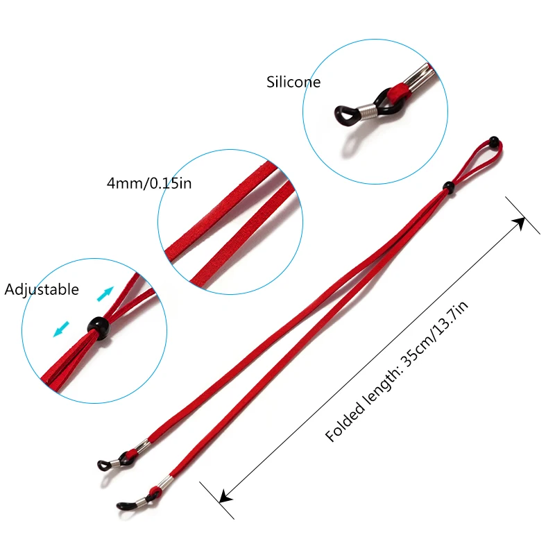 CHICHAIN Handmade Premium Fabric Glasses Chain & Strap,Anti-Slip Eyewear Retainer for Eyeglasses & Sunglasses,12+ Stylish Colors