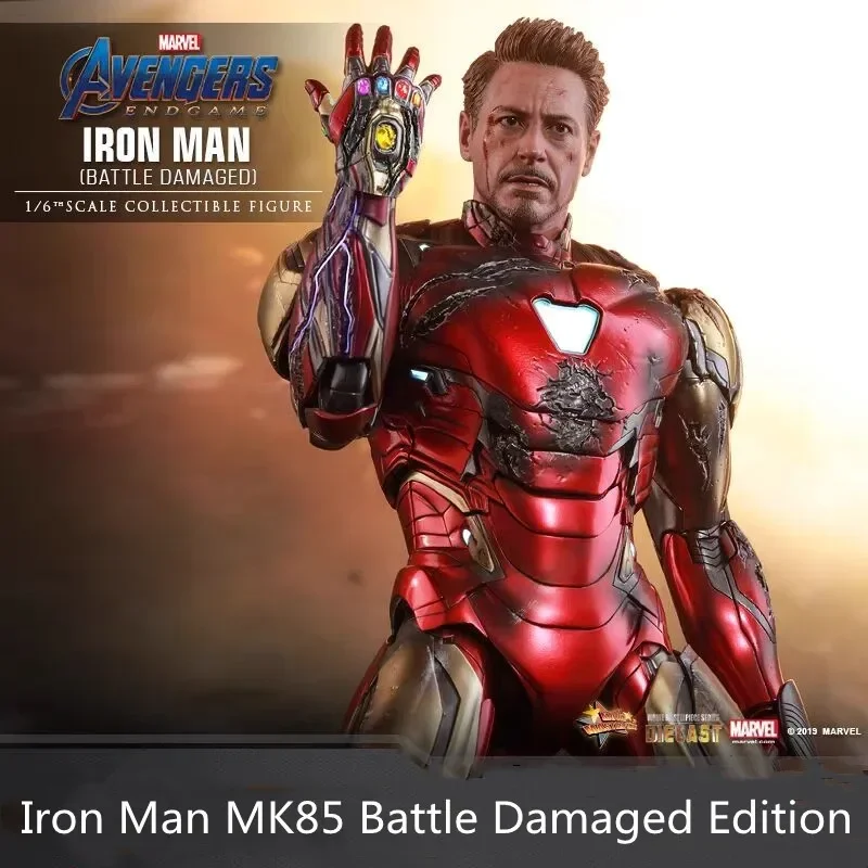 Original The Avengers 4 Iron Man Mk85 Original   Marvel Battle Damaged Edition Joints Movable Favorite Model Ornaments