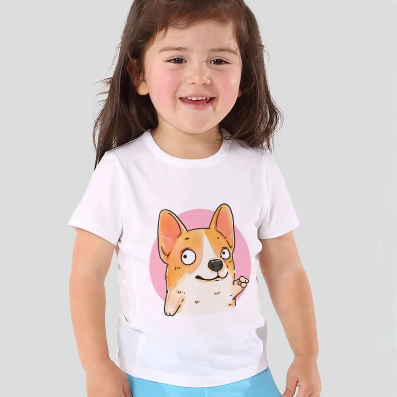 

Children's Clothing Personalised Cute Dog Kids T-shirt Top Party Outfit Boy Children Clothes Clothes Girls From 2 To 7 Years Tee