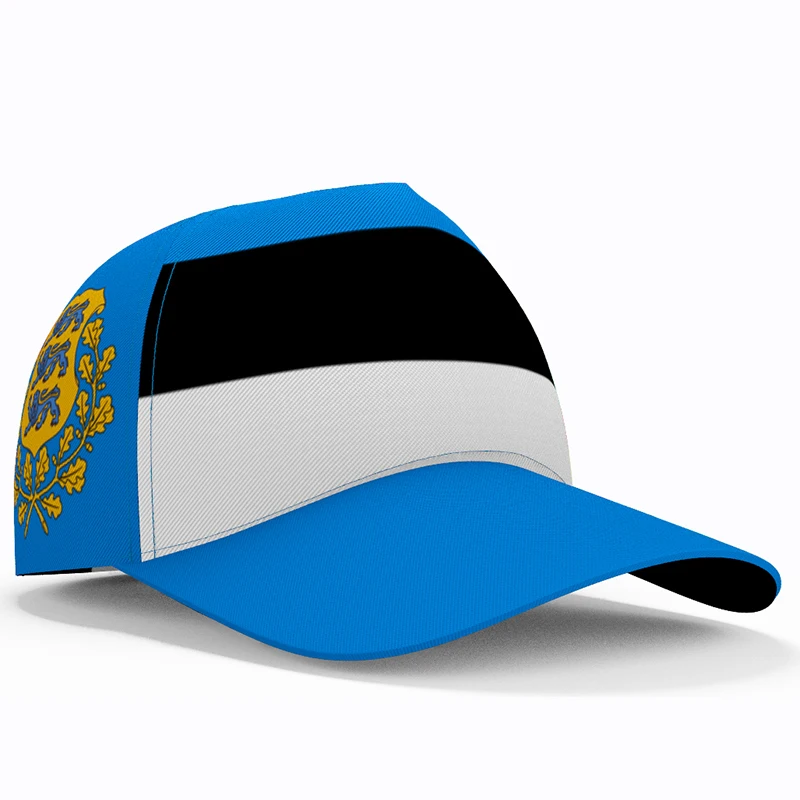 Estonia Youth Student Diy Free Custom Made Name Number Est Hat Nation Flag Ee Print Photo Estonians Eesti College Baseball Cap