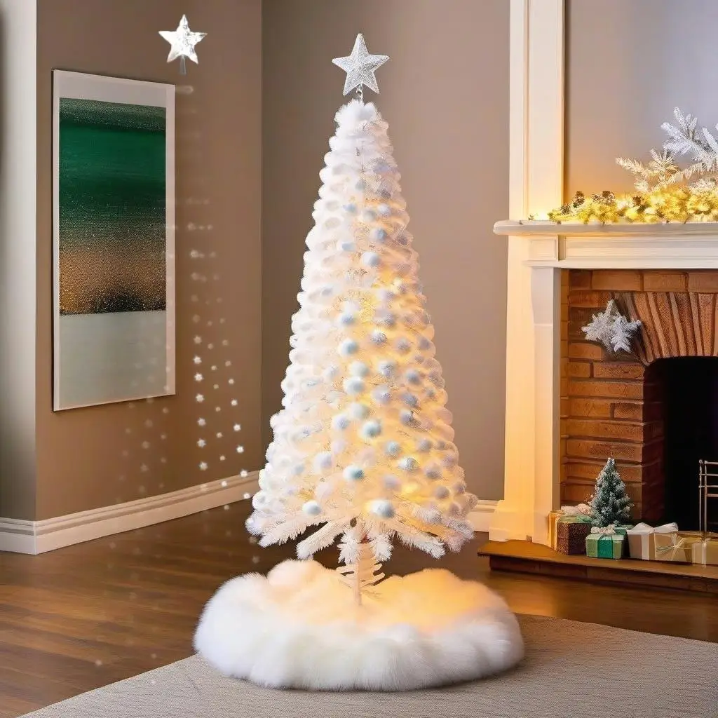 

Christmas Cone Tree with 136 Cold White LEDs - 2x8 ft Holiday Decoration