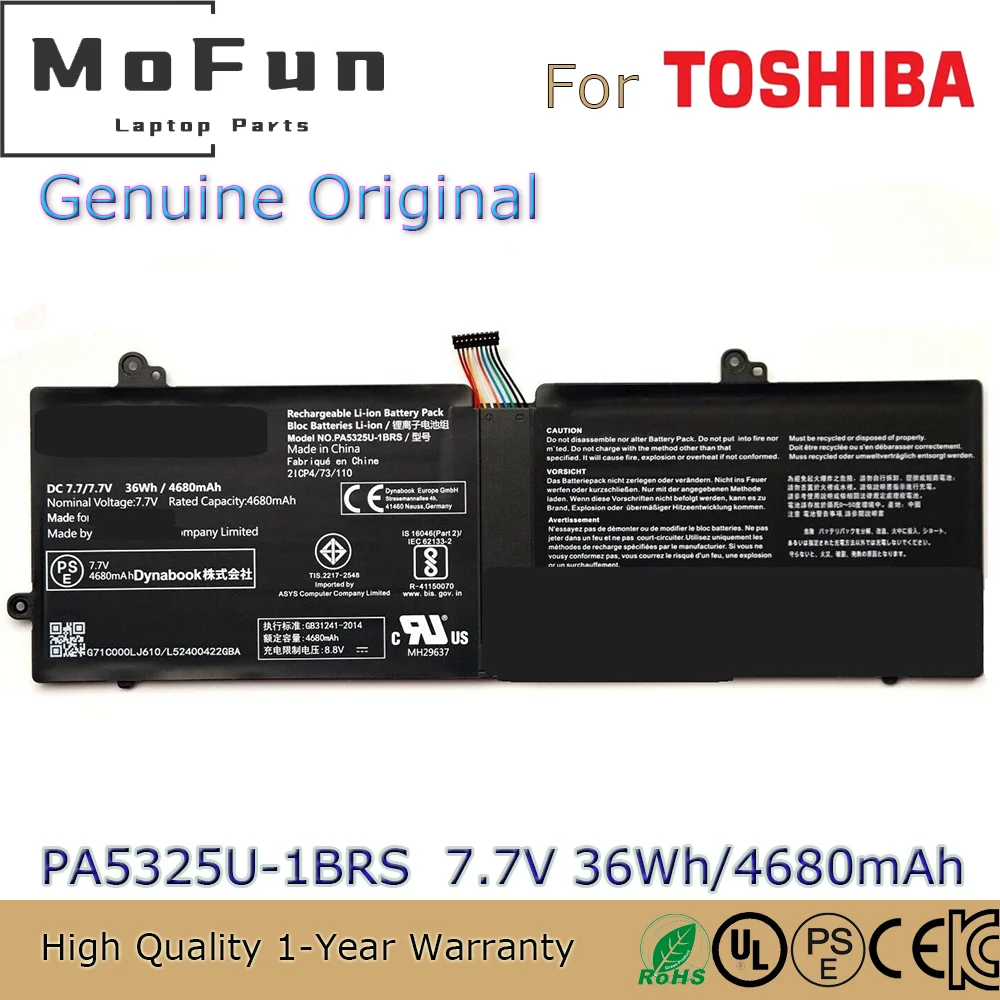 Brand New Original PA5325U-1BRS 7.7V 36Wh Laptop Battery for Toshiba Portege X30-T-E Port G X30T-E-113