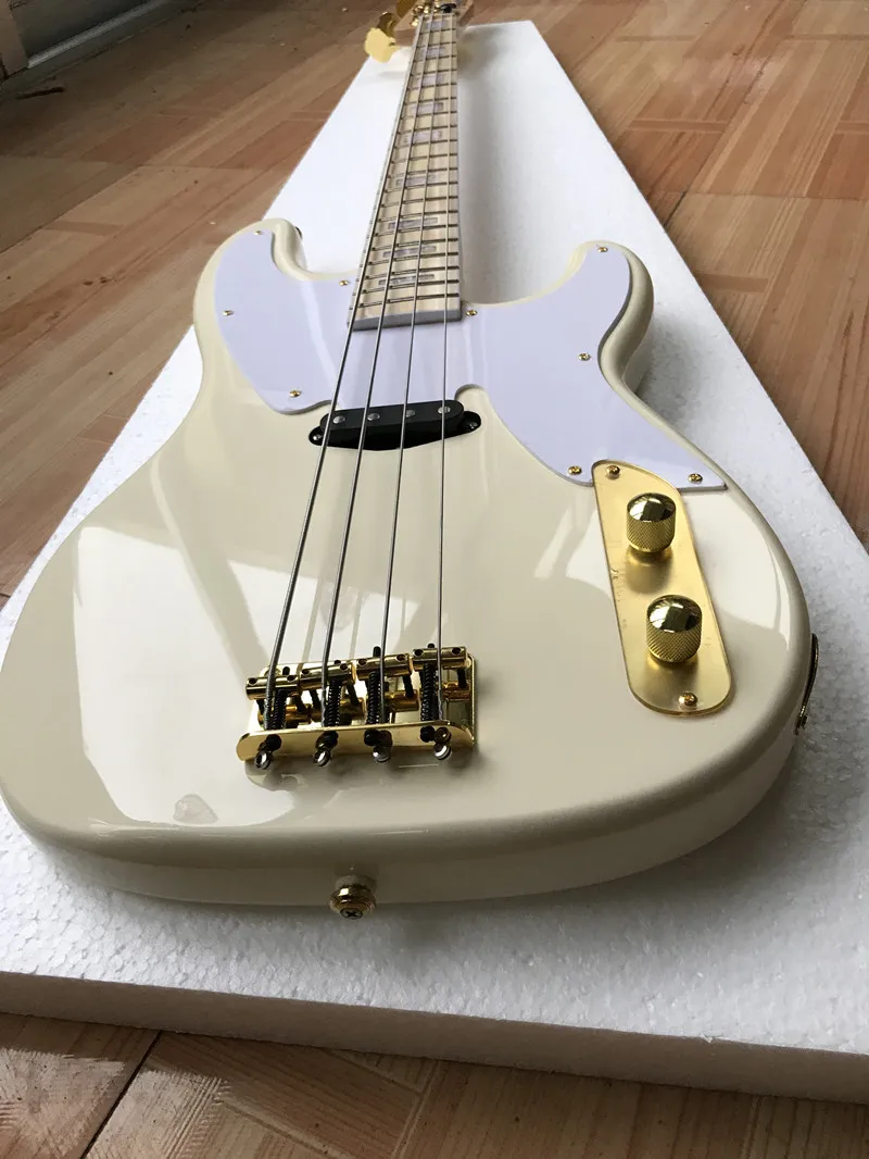 2022 hot sale，high quality TL Style electric bass，White pickpocket，Gold hardware，customizable，free delivery