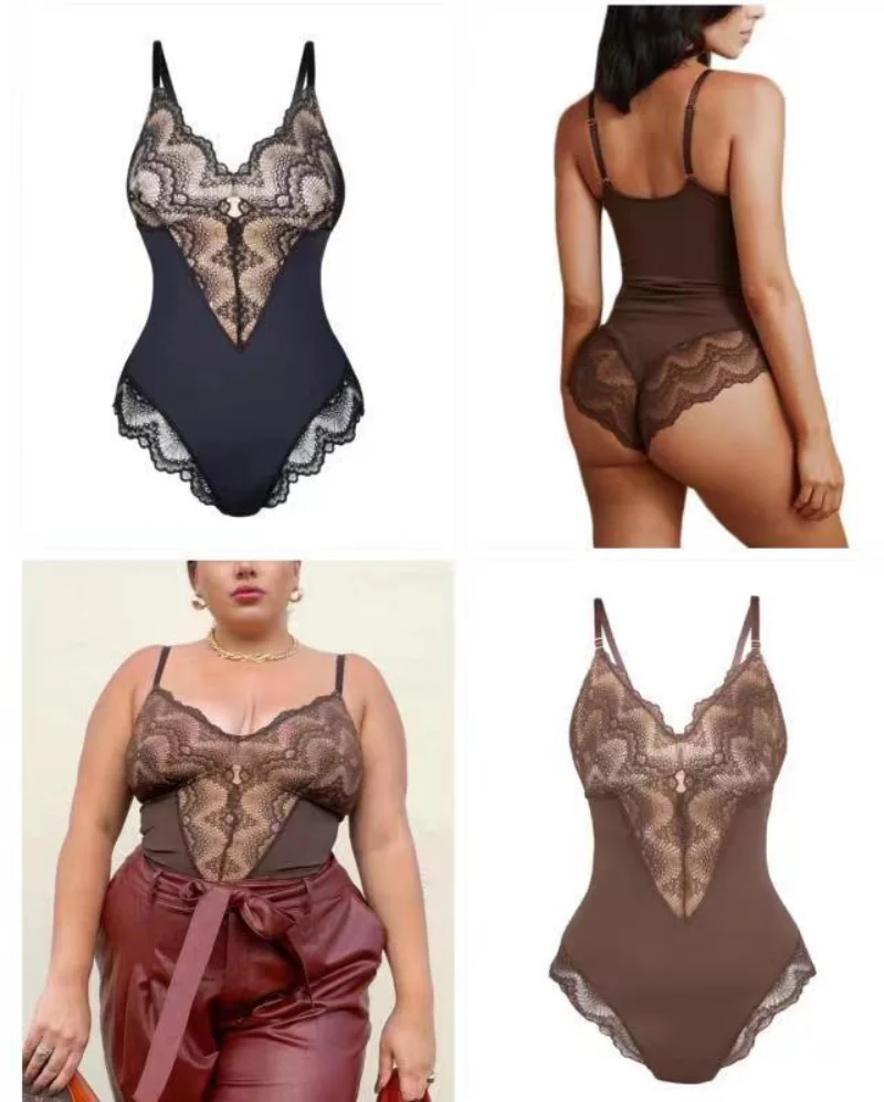 Women's Shapewear Limming Belly Sheath Woman Flat Belly Lace Stitching Sexy Jumpsuit Underwear for Girl Body Shapers Bodi Shape