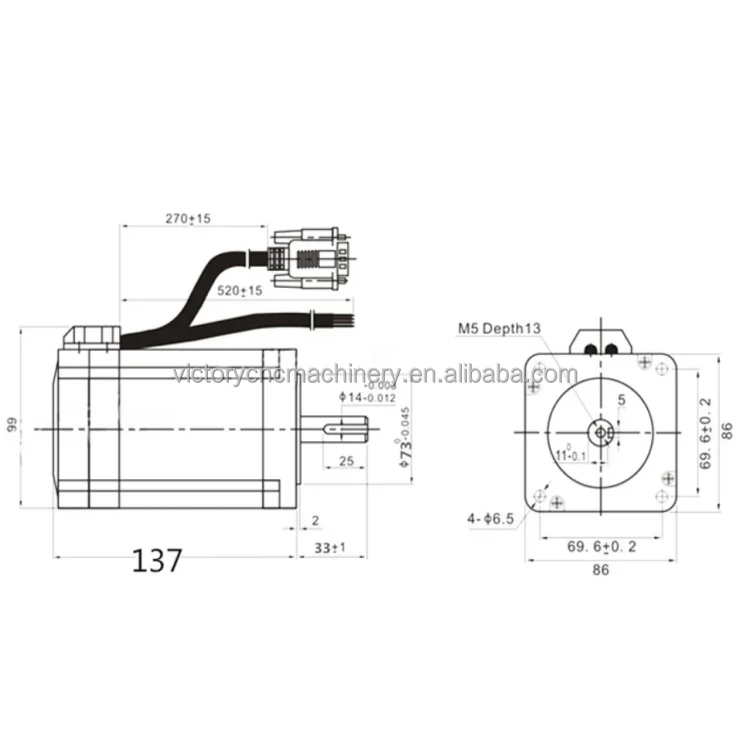 8.5N.m Nema 34 86HSE8.5N Hybrid Closed-loop Step Motor Electric Motor HBS86H Microstepping Driver for Robotic Arm