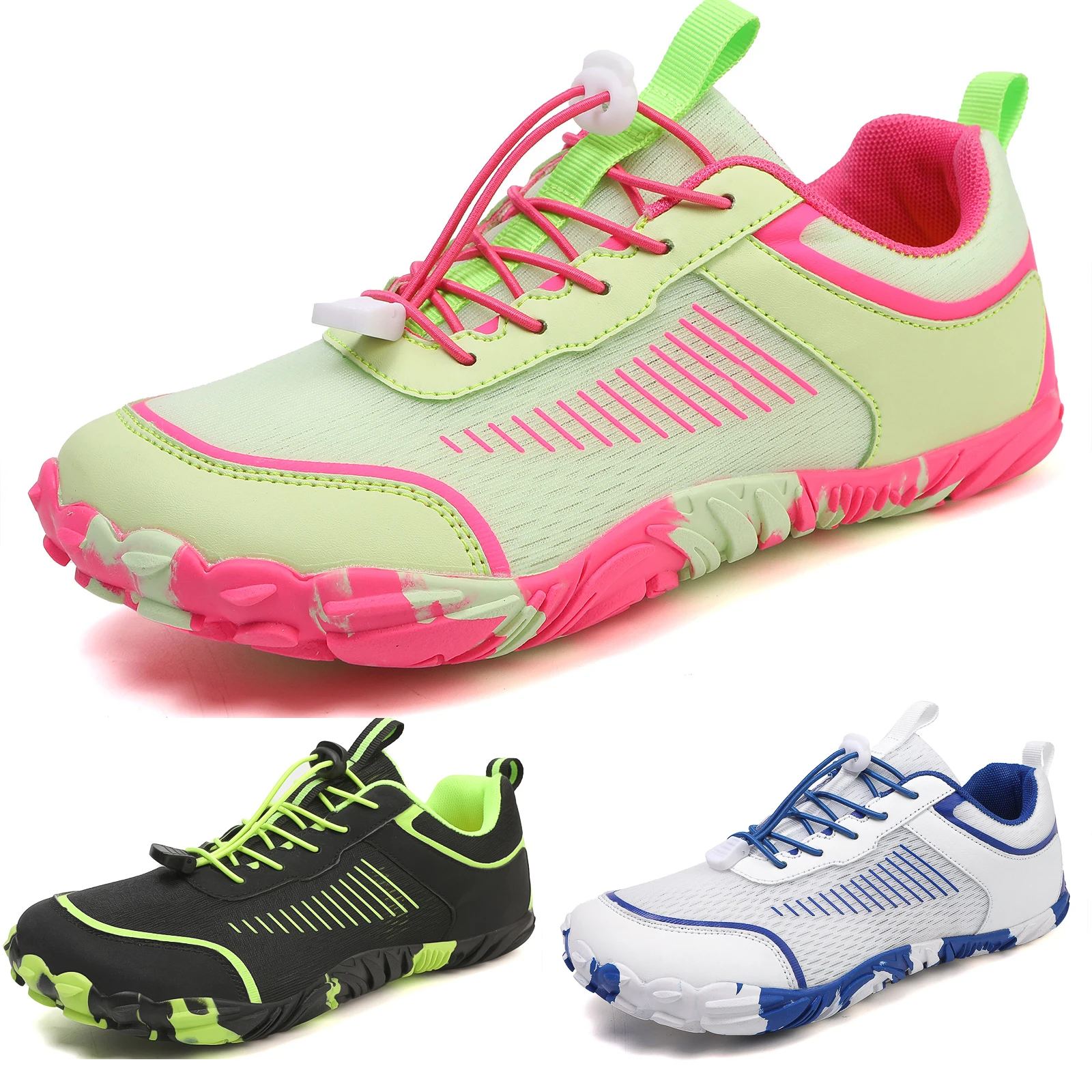 Thick Soles Women Men Barefoot Beach Shoes Aqua Water Five Fingers Shoes Quick Dry Anti-Skip Swim Yoga Multi-Functional Shoes