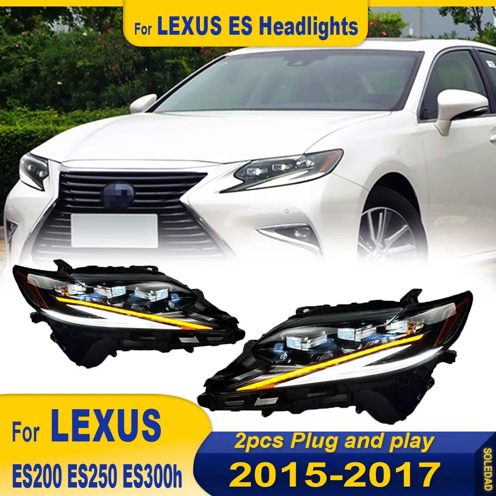 Car Lights LED Headlamp for Lexus ES200 ES300 ES250 LED Headlight 2015 2016 2017 Lamp DRL Projector Lens Automotive Accessories