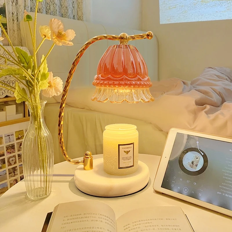 

Linglan ароматерапевтическая лампа для плавления воска, настольная лампа, плавящаяся свеча для мрамора, лампа, роскошный атмосферный орнамент для спальни