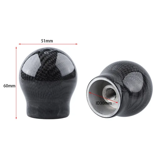 Imagen 2 del producto Perilla de palanca de cambios de coche de fibra de carbono, palanca de cambios de elevación inversa, mango de palanca de cambios Manual, accesorio de modificación, ajuste Universal