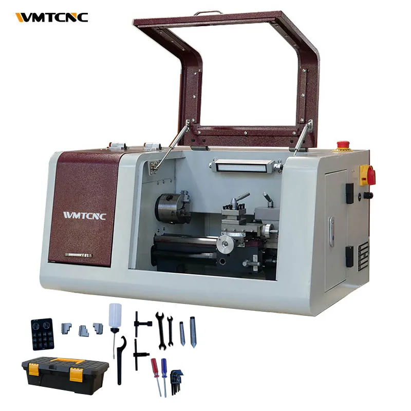 CNC180 Horizontal Automatic Light Duty Mini CNC Lathe Machine Bench Top CNC Lathe From China For Metal Processing