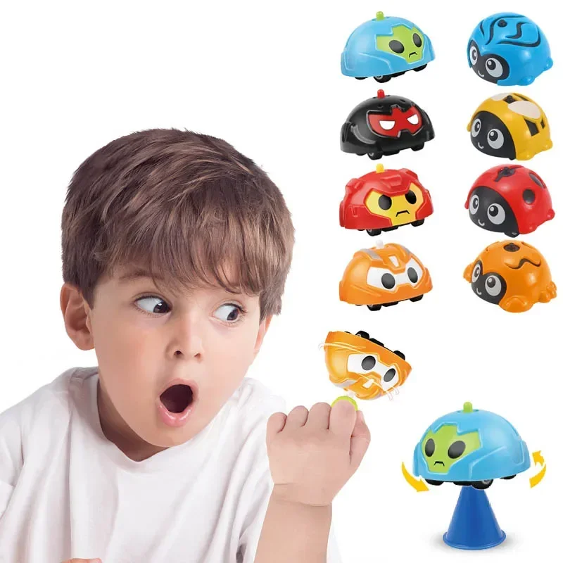 Toy Magic Car Transform Spinner Interactive Tops Toy Finger Gyro for Autistic Kids Birthday Gift