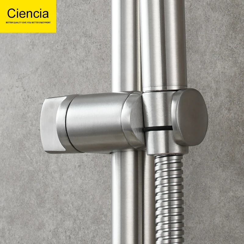 Ciencia Shower Head Holder Adjustable Height Shower Head Bracket for 25 mm Shower Sliding Bar Shower Accessory