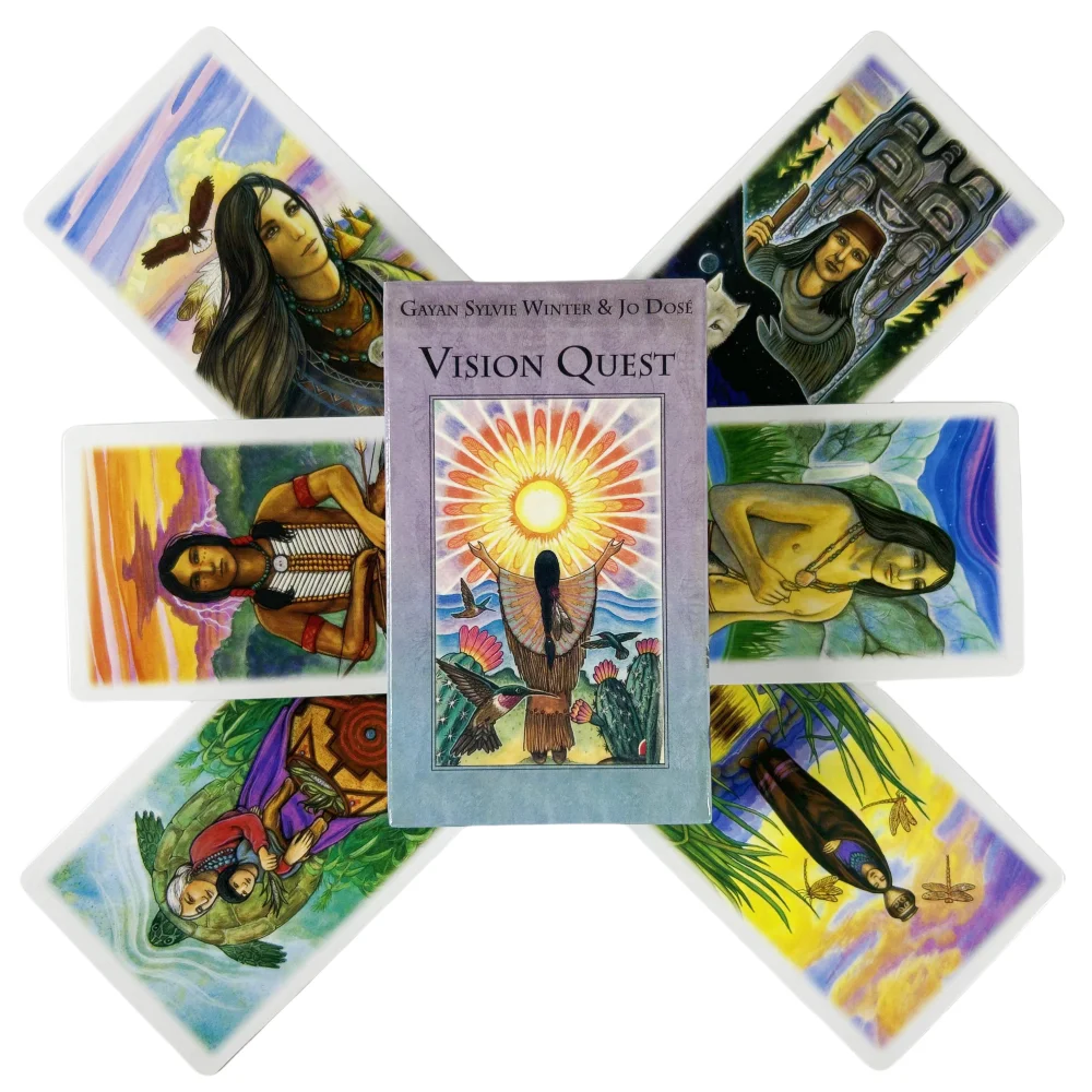 Cartas de Tarot Vision Quest, juego de mesa, baraja de adivinación, cartas de oráculo, edición de juego familiar para fiestas