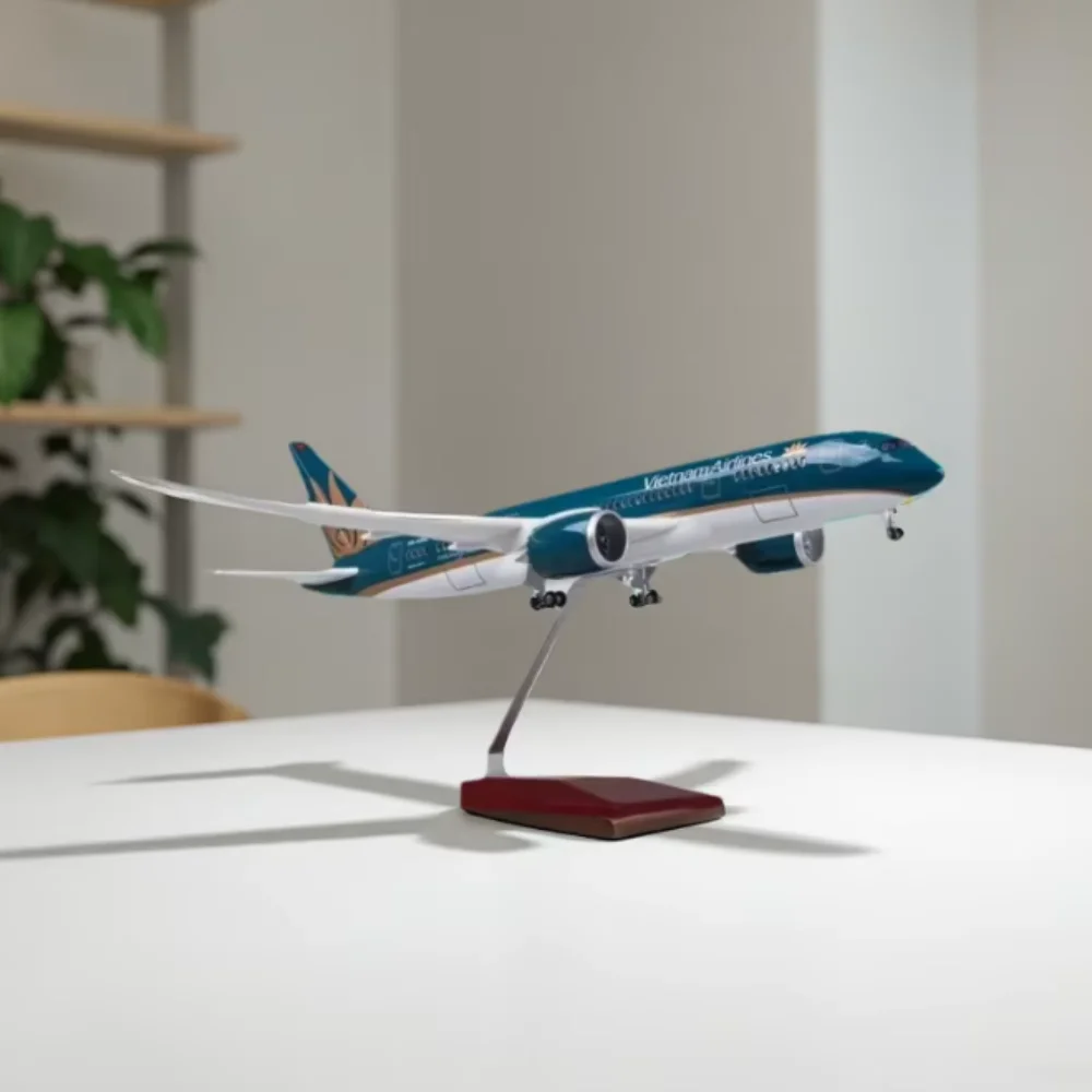 1/130 Scale 43cm Vietnam B787 Model Airplanes Diecast Resin Plane Model With Stable Stand For Aviation Enthusiast Static Display