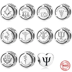 2024 New Psychology Medicine  Pendant DIY Fine Beads Fit Pendant Charms Silver 925 Original Bracelet Women Fashion Jewelry Gift