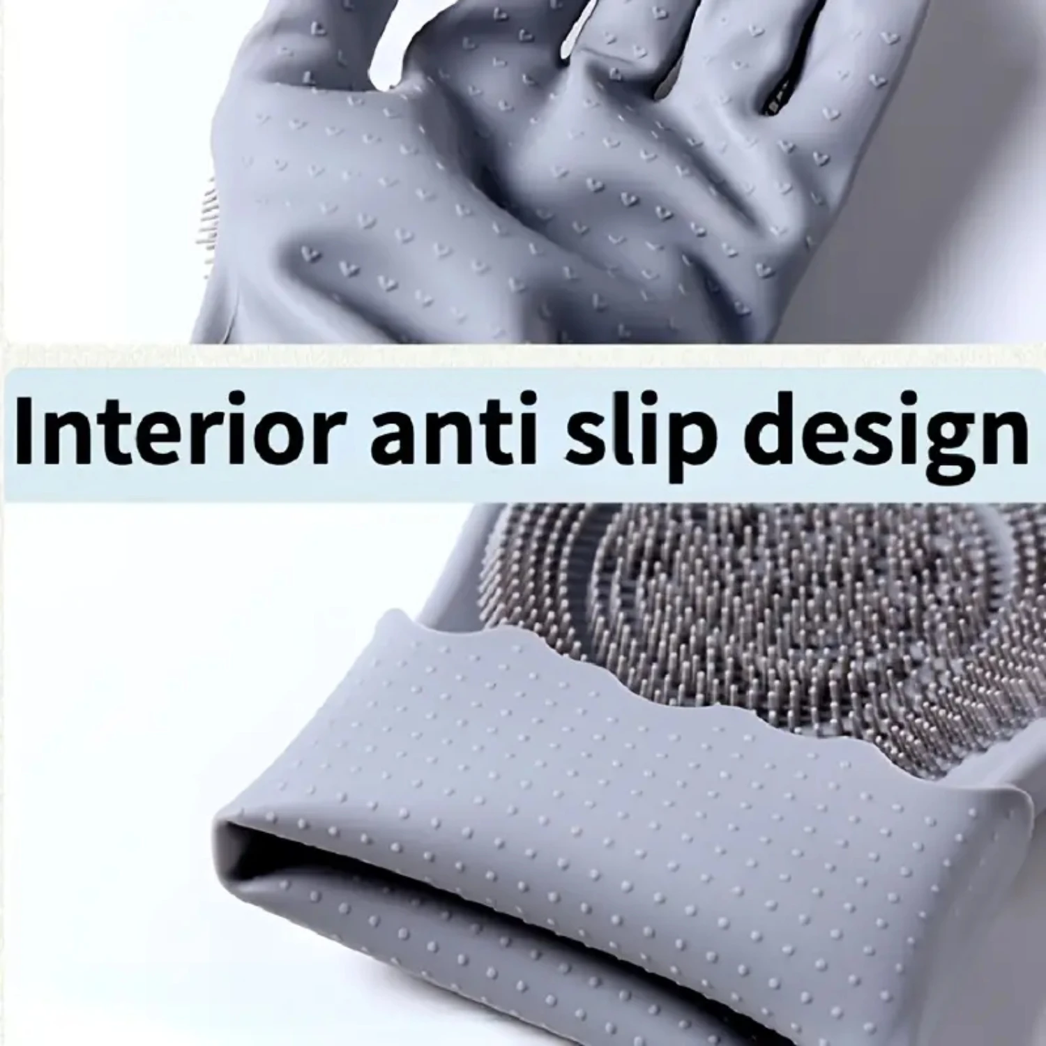 Gants à récurer imperméables et réutilisables, en silicone, pour livres de cuisine et vaisselle, multifonctions, 1 pièce