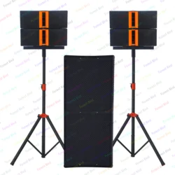 Dual 15-inch Powered Subwoofers, High-power Professional Audio, 2.1 BT Karaoke, PA Speaker System, Array Line Speakers Bocina