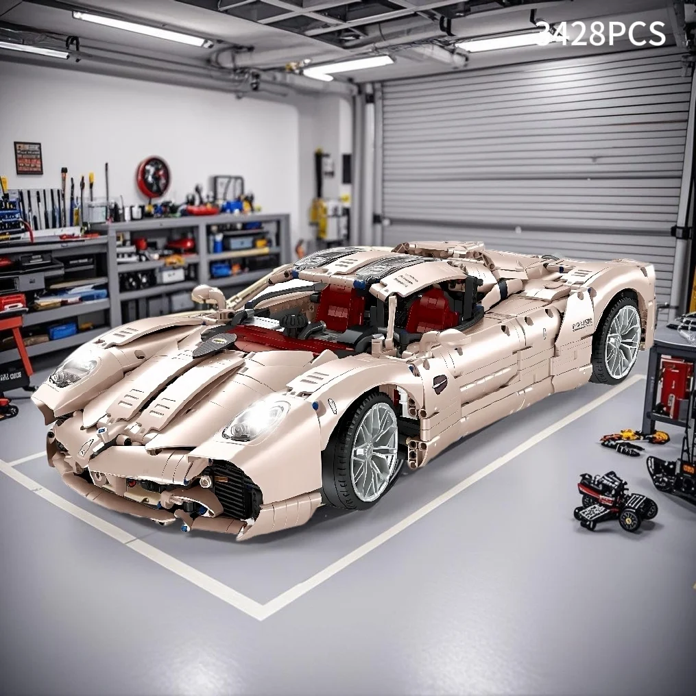 Decompress Toy Big sale Jiexing JJ9210 Pagani Utopia Building Blocks Sports Car High Difficulty Assembly Model Toy Gift
