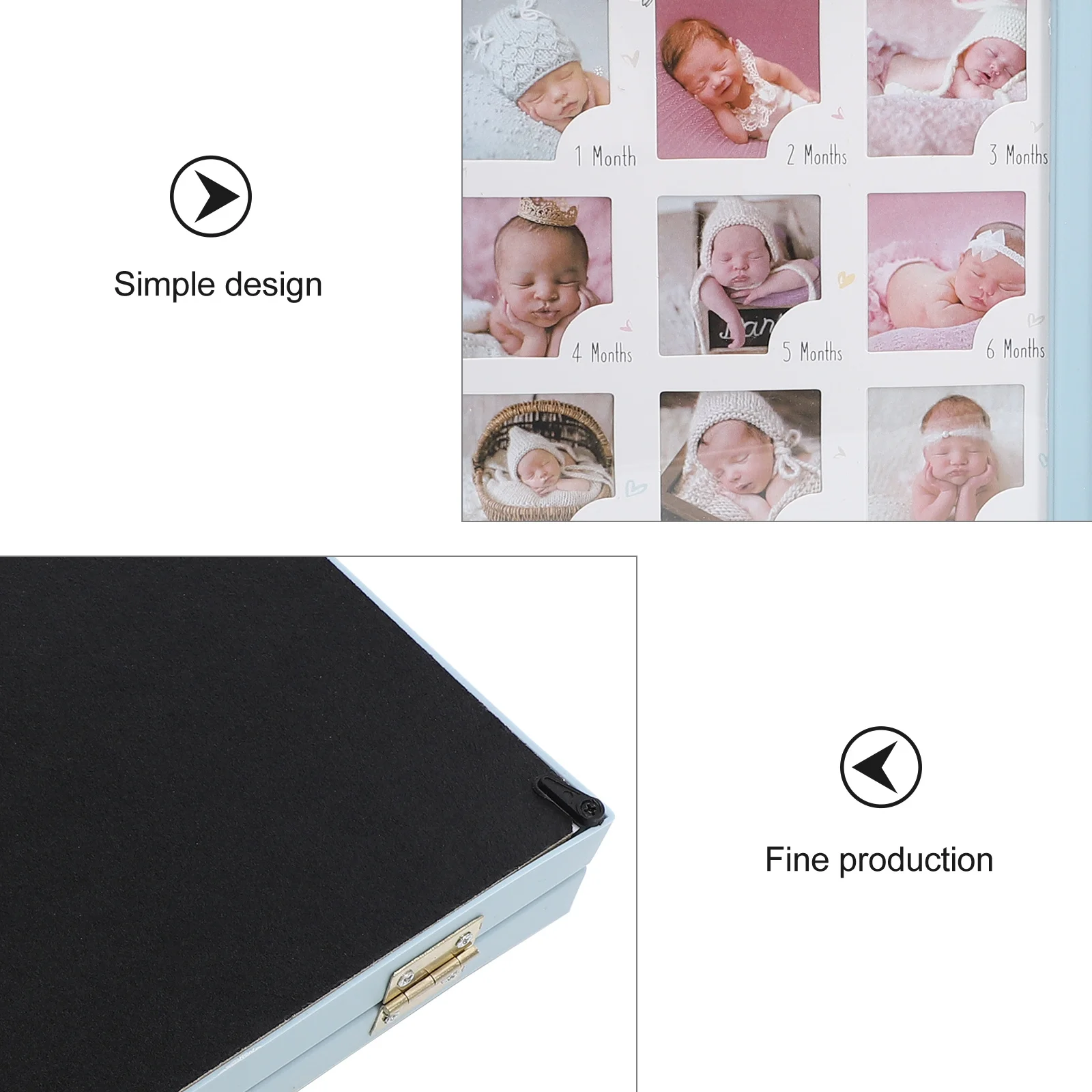 

1 шт., фоторамка с отпечатком руки ребенка, 1 год, запись роста, подарок на память, дисплей памяти новорожденного, экологически чистый прочный стол