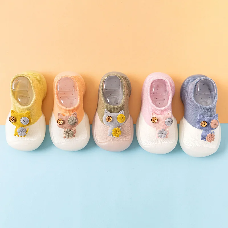 Zapatos sin cordones cómodos y transpirables para bebés, niños y niñas, perfectos para primeros caminantes, calcetines para caminar para bebés de dibujos animados