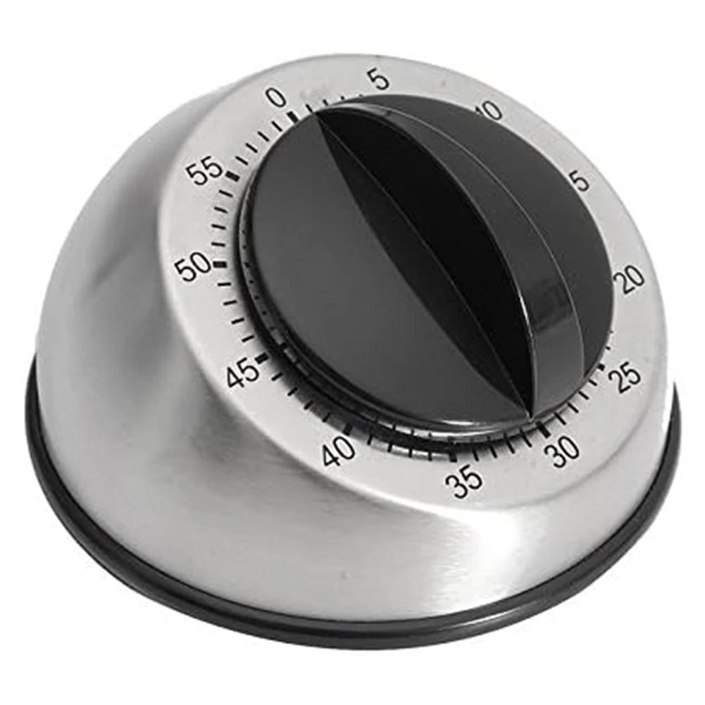 Mechanical Stainless Steel Time Counter 60 Mins Cooking Baking Kitchen Timer Countdown Wind Up Clock Home Tools