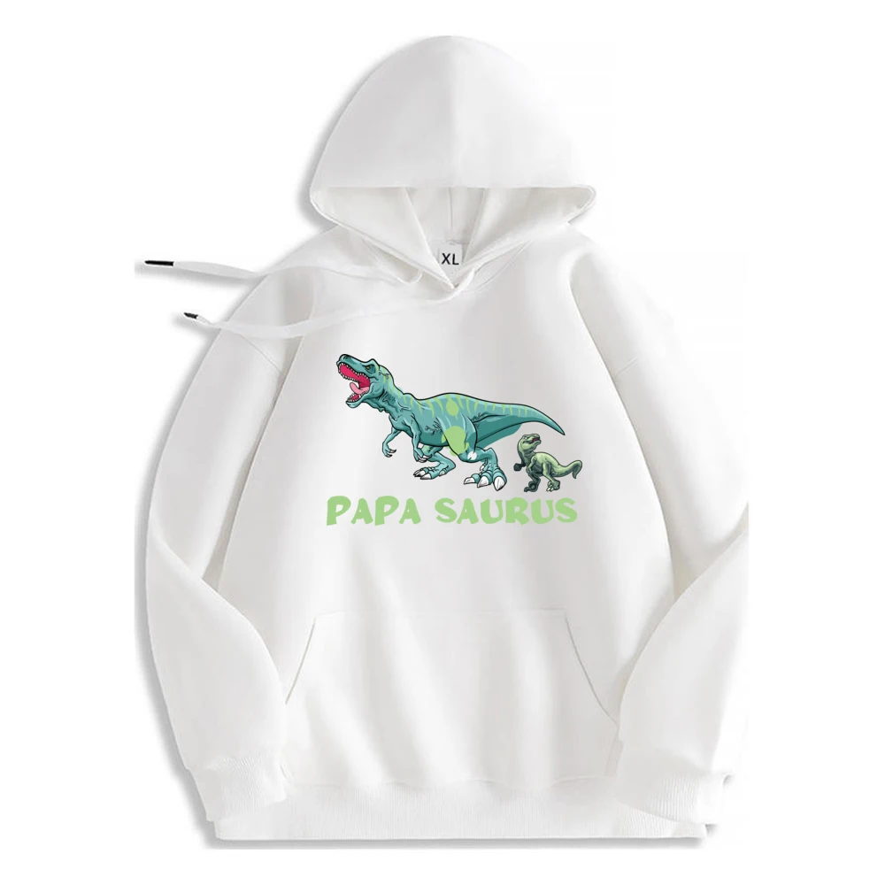 Papasaurus Father Gift Pullover Casual Polyester Fiber Graphic Tops Adult Mens Designer Clothes Men's Sweatshirt​​