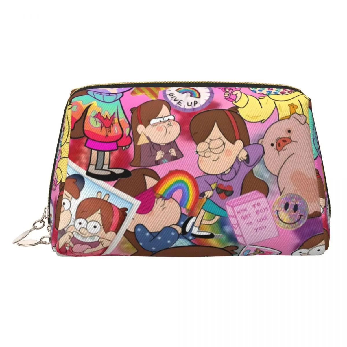 

Custom Gravity Falls Cartoon Anime Cosmetic Bag Women Kawaii Big Capacity Bill Cipher Makeup Case Beauty Storage Toiletry Bags