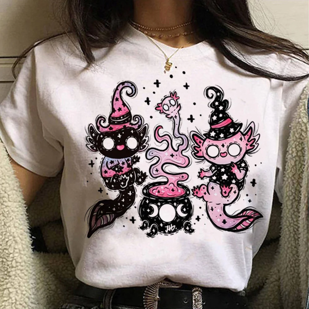 Pastel Goth Cat tshirt women harajuku t-shirts female anime clothing